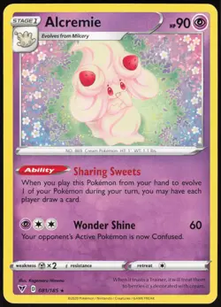 Alcremie 081/185 Rare Vivid Voltage Pokemon Near Mint - Image 1