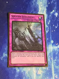 **Yugioh - Solemn Judgment - GLD5-EN045 - Ghost Rare - Limited Edition LP** - Image 1