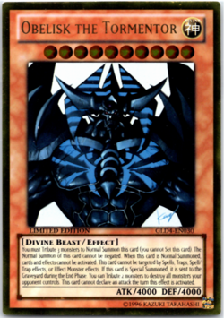 Obelisk the Tormentor - GLD4-EN030 - Gold Rare Limited Edition Yugioh - Image 1