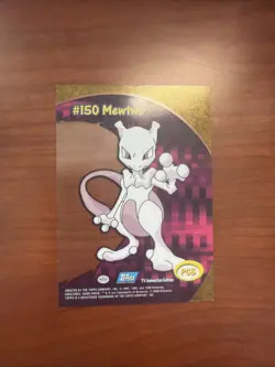 2000 Topps Pokemon TV Animation - PC5 #150 Mewtwo - Clear Card - Image 2