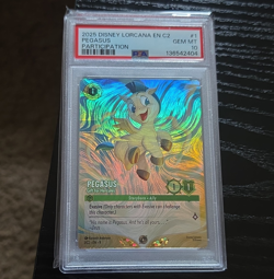 Disney Lorcana Pegasus Gift for Hercules #1 Participation Foil PSA 10 - Image 1