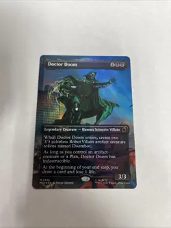 Doctor Doom Borderless Foil Superheroes Card #0336 MTG LP - Image 1