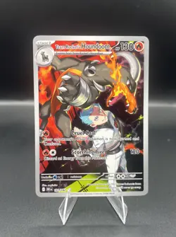 Team Rockets Houndoom Illustration Rare Pokemon Destined Rivals Card 191/182 - Image 1