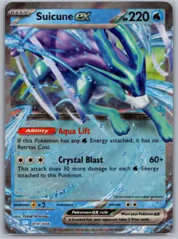 Suicune EX 010/034 - Classic Collection - NM - Trading Card Game Classic - Image 1