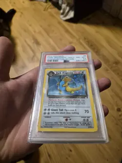 2002 POKEMON LEGENDARY COLLECTION Dark Dragonite Holo 5/110 PSA 8.5 - Image 3