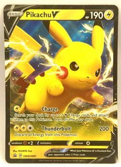 Pokemon Sword and Shield Black Star Promo #SWSH061 Pikachu V - Image 1