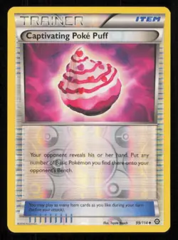 CAPTIVATING POKE PUFF 99/114 POKEMON CARD ENGLISH XY STEAM SIEGE REVERSE LP - Image 1