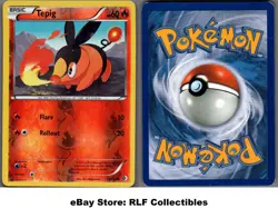 2012 Pokemon, B&W Boundaries Crossed, #24/149 Tepig, Reverse Holo Common - Image 1