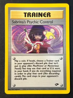 Sabrina's Psychic Control 121/132 Gym Challenge Pokemon Card Near Mint - Image 1