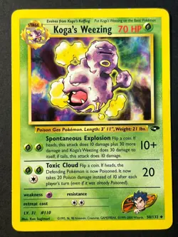 Koga's Weezing 50/132 Gym Challenge Uncommon - Pokemon Card Near Mint - Image 1