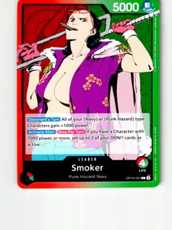 Smoker (001) OP10-001 Leader Royal Blood One Piece Lightly Played - Image 1