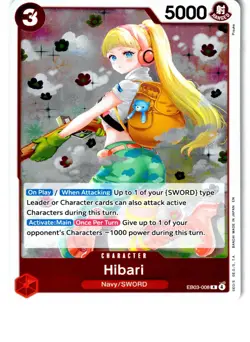 Hibari EB03-008 Rare Extra Booster: One Piece Heroines Edition One Piece Foil LP - Image 1
