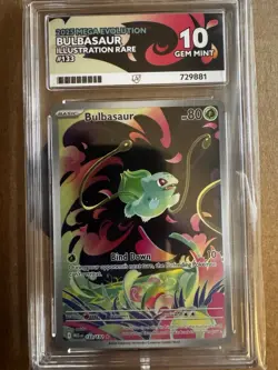 Pokemon TCG Bulbasaur Mega Evolution Illustration Rare Card 133/132 ACE 10 - Image 1