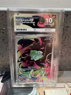 Pokemon TCG Bulbasaur 133/132 Graded Secret Rare Mega Evolution ACE Gem Mint 10 - Image 1