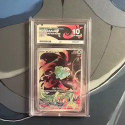 Pokemon TCG Mega Evolution Bulbasaur Card 133/132 Ace 10 Perfect Sub Grades - Image 1