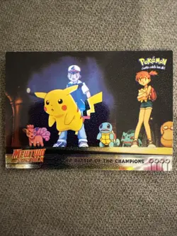 Holo Foil #25 THE BATTLE OF THE CHAMPIONS Topps Pokemon Card Mewtwo Strikes Back - Image 1