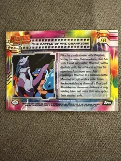 Holo Foil #25 THE BATTLE OF THE CHAMPIONS Topps Pokemon Card Mewtwo Strikes Back - Image 2