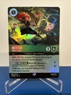Disney Lorcana Wilds Unknown Merida Gifted Archer Epic Foil #213/204 - Image 1