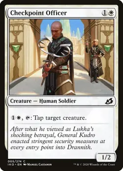 Checkpoint Officer 5 IKO White MTG Human Soldier Common Castanon 2020 EN - Image 1