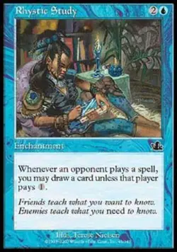 Rhystic Study - Heavy Play MTG Prophecy - Image 1