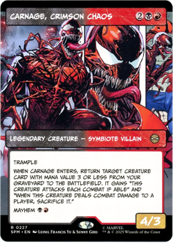 Carnage, Crimson Chaos (Borderless) - 0227 - Marvel's Spider-Man MTG NM/M - Image 1