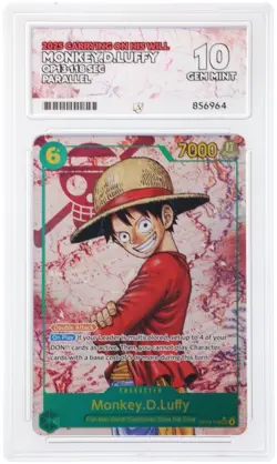 One Piece TCG Monkey D Luffy Op13-118 SEC Parallel English ACE 10 Perfect Subs - Image 1