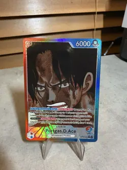 One Piece TCG Portgas D Ace OP13-002 Alt Art Leader English NM - Image 1