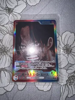 One Piece TCG JP OP13 - 002 | Portgas D. Ace | Alt / Parallel Art Leader - NM - Image 1