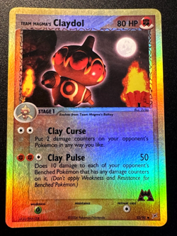 Team Magma's Claydol 33/95 EX Magma vs Aqua Pokemon Card Reverse Holo Rare LP - Image 1
