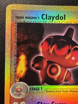 Team Magma's Claydol 33/95 EX Magma vs Aqua Pokemon Card Reverse Holo Rare LP - Image 3