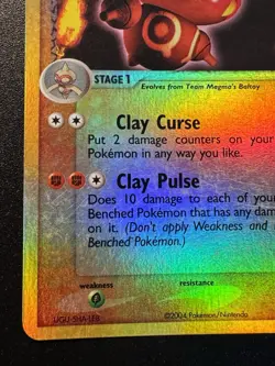 Team Magma's Claydol 33/95 EX Magma vs Aqua Pokemon Card Reverse Holo Rare LP - Image 5