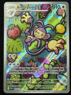 Ambipom 107/094 Phantasmal Flames Illustration Rare Pokemon card TCG Holo NM - Image 1