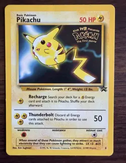 Pikachu Black Star Promo Pokemon The First Movie Stamped #4 50HP Card NM - Image 1