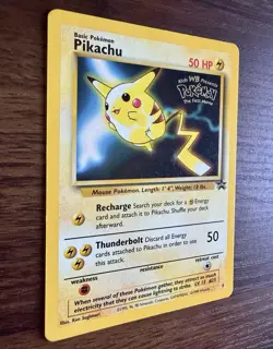 Pikachu Black Star Promo Pokemon The First Movie Stamped #4 50HP Card NM - Image 2