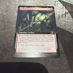 Loki's Scepter (Extended Art) 367 MTG MSC Commander: Marvel Super Heroes NM - Image 1