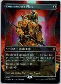 Commander's Plate (Borderless) Foil Commander: TMNT Near Mint - Image 1
