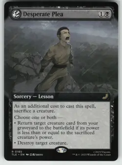 MTG Desperate Plea (Extended Art) Normal Avatar: The Last Airbender: TLE #185 NM - Image 1