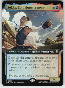 MTG Sokka, Bold Boomeranger (Extended Art) Foil Avatar: The Last Airbender # 383 - Image 1