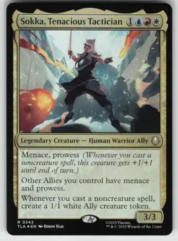 MTG Sokka, Tenacious Tactician Foil Avatar: The Last Airbender # 242 NM - Image 1