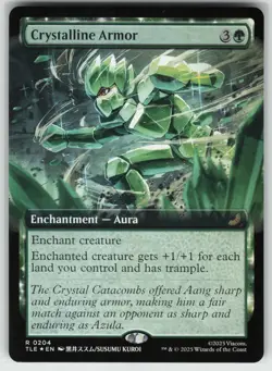 MTG Crystalline Armor (Extended Art) Foil Avatar: The Last Airbender: TLE #204 - Image 1