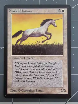 MTG ⭐ Beta Edition ⭐ Pearled Unicorn ⭐ Vintage Legacy ⭐ NM - Image 1