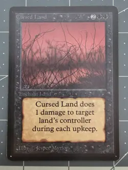 MTG ⭐ Beta Edition ⭐ Cursed Land ⭐ Vintage Legacy ⭐ NM - Image 1