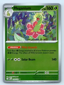 Meganium 010/132 Rare Mega Evolution Pokemon Reverse Holo Near Mint - Image 1