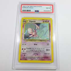 2001 PSA NM MT 8 - Pokemon Neo Discovery 1/75 Espeon Holo Card #61467B - Image 1