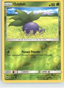 Oddish 4/147 Common Burning Shadows Pokemon Reverse Holo Near Mint - Image 1