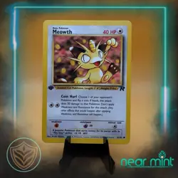 Pokemon TCG Meowth 1st Edition Team Rocket 62/82 - Image 1