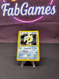GYARADOS 6/102 HOLO BASE SET UNLIMITED POKEMON HOLO HOLO RARE MP - Image 1