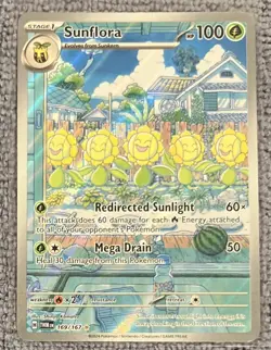 Pokemon TCG Sunflora 169/167 Illustration Rare Twilight Masquerade NM/M - Image 1