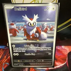 Delibird 152/132 Illustration Rare Holo ME01: Mega Evolution Pokemon TCG NM - Image 1
