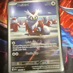 Delibird 152/132 Illustration Rare Holo ME01: Mega Evolution Pokemon TCG NM - Image 3
